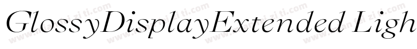 GlossyDisplayExtended Light字体转换